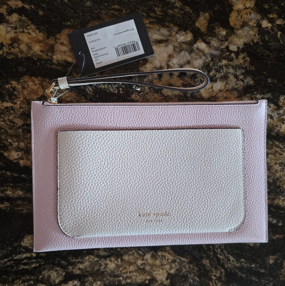 Kate Spade Blush and Cream Clutch
